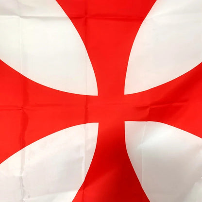 Masonic Knight Templar Flag – 90x150 cm – Polyester – Bannière Décorative Suspendue pour Extérieur BLACKBEARD OUTDOOR INDUSTRIES