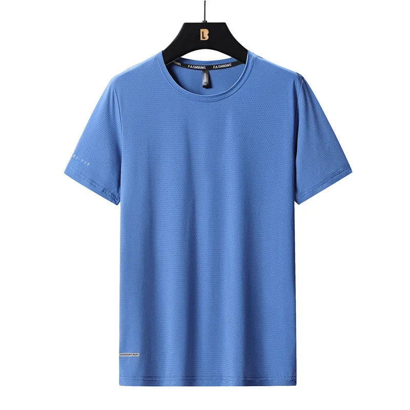 T-Shirt Homme Grande Taille Ice Silk – Respirant, Séchage Rapide | L à 8XL