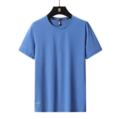 T-Shirt Homme Grande Taille Ice Silk – Respirant, Séchage Rapide | L à 8XL