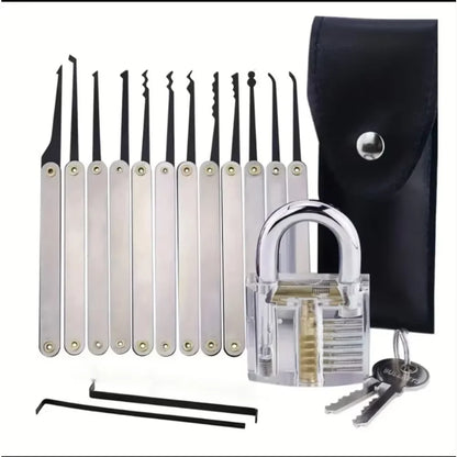 Kit de crochetage 12/18/24/32/33 pièces avec serrure transparente - BLACKBEARD OUTDOOR INDUSTRIES