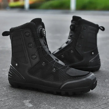 Bottes Moto Homme – Chaussures Respirantes 4 Saisons – Bottines de Moto Style Cruiser / Touring | Unisexe - BLACKBEARD OUTDOOR INDUSTRIES