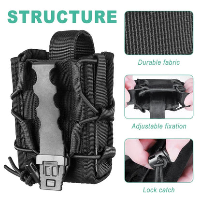 Holder Tactique pour Menottes - Poche MOLLE Universelle pour Menottes Standard avec Système de Libération Rapide BLACKBEARD OUTDOOR INDUSTRIES