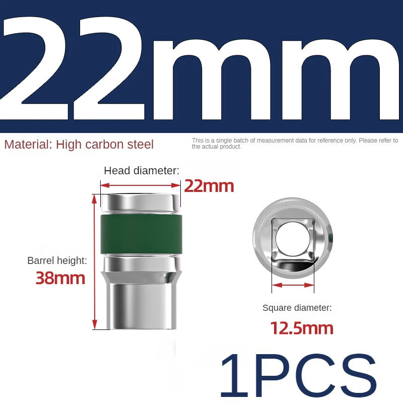 Jeu de Douilles 8-32 mm | Hexagonales 1/2" – Renforcées & Épaissies | Pour Clé à Chocs ou Pneumatique - BLACKBEARD OUTDOOR INDUSTRIES