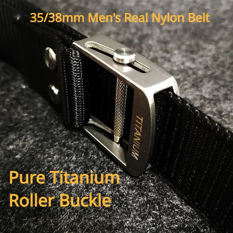 Ceinture Tactique en Nylon avec Boucle Automatique en Titane Pur (35/38 mm) Ma boutique