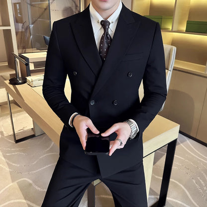 Costume homme croisé ajusté, 2 ou 3 pièces
