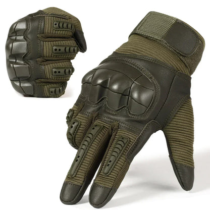Gants Tactiques Plein Doigt JIUSUYI – Coque Caoutchouc Tactile Airsoft moto Combat