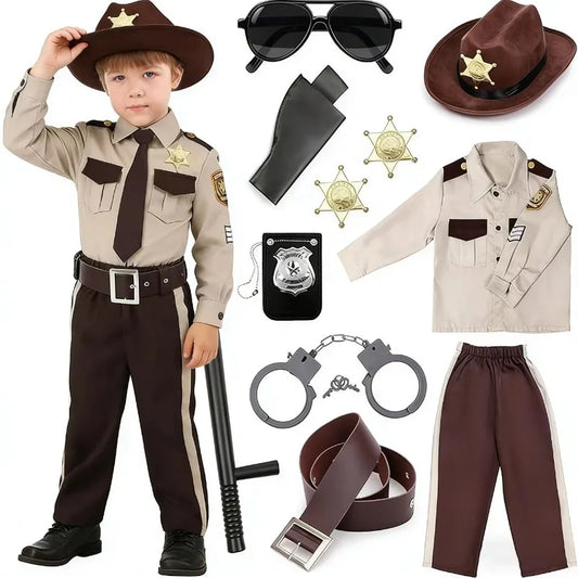 Costume Policier Garçon Cosplay – Uniforme Police Classique Halloween & Scène - BLACKBEARD OUTDOOR INDUSTRIES