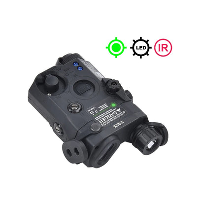 WADSN PEQ-15 UHP – Boîtier Laser IR / Rouge / Vert + LED 180 lm, Rail Picatinny 20mm, Airsoft & Chasse
