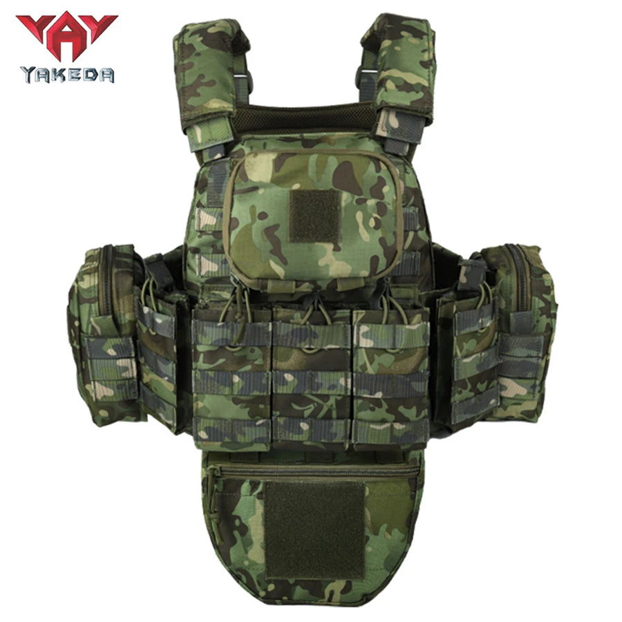 Gilet tactique YAKEDA modulable avec 5 pochettes