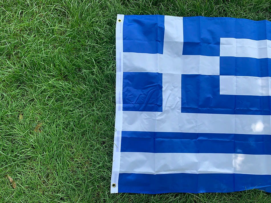Drapeau de la Grèce – 3x5 ft – Drapeau National Grec – État Hellénique – Polyester – Décoration Intérieure et Extérieure BLACKBEARD OUTDOOR INDUSTRIES