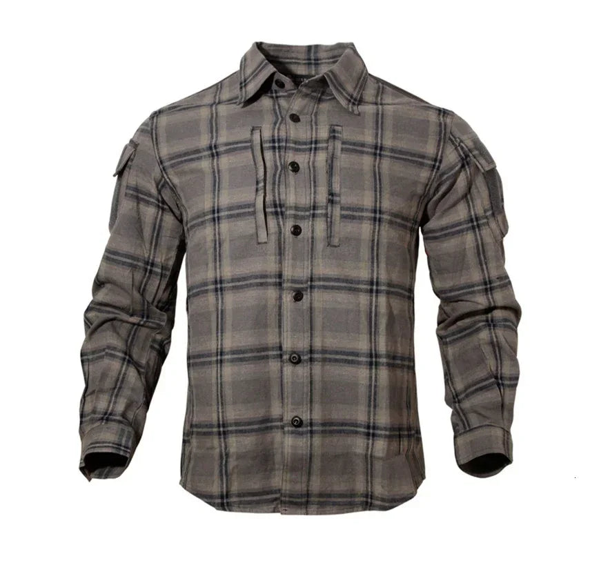 Chemise Tactique À Carreaux Homme & Femme – Coton Respirant, Manches Longues | Randonnée Chasse Airsoft - BLACKBEARD OUTDOOR INDUSTRIES