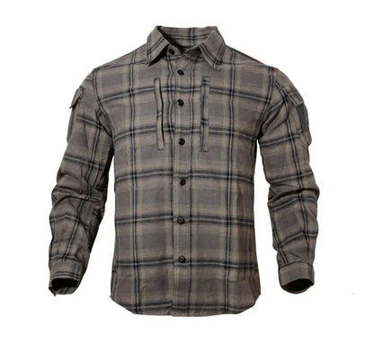 Chemise Tactique À Carreaux Homme & Femme – Coton Respirant, Manches Longues | Randonnée Chasse Airsoft - BLACKBEARD OUTDOOR INDUSTRIES