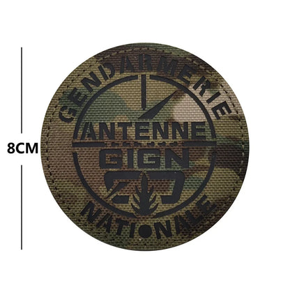 Patch PVC GIGN Gendarmerie France IR Réfléchissant – Hook & Loop | Brassard & Épaulette