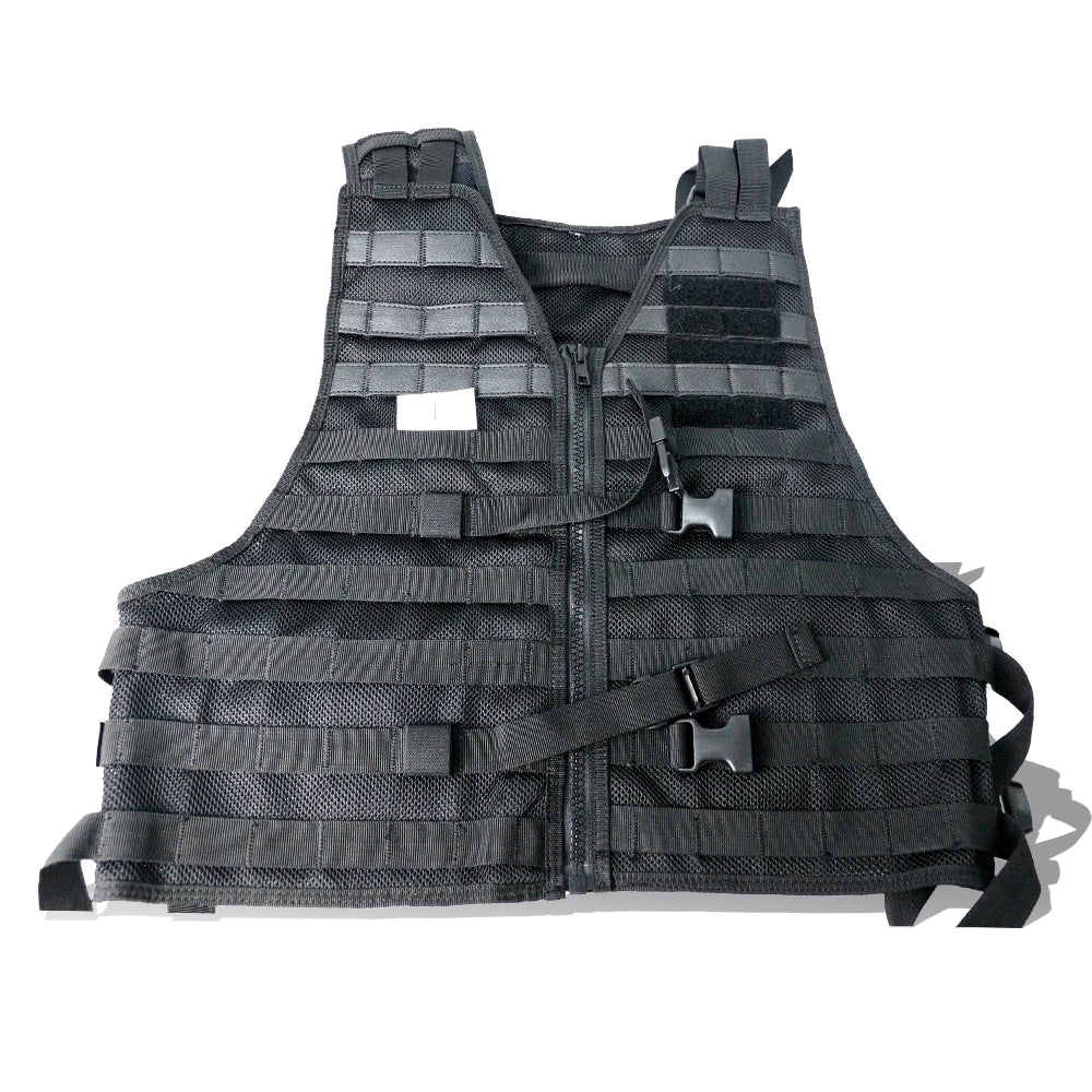 Gilet Tactique MOLLE Ajustable – Oxford Haute Densité, Bandes Réfléchissantes, Détachement Rapide | Airsoft, Sécurité