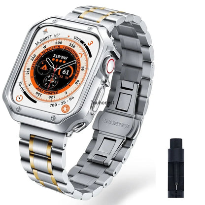Bracelet en Acier Inoxydable pour Apple Watch – Bandes Métalliques pour iWatch Ultra / Series 10/9/8/7/6/5/4/3/SE BLACKBEARD OUTDOOR INDUSTRIES