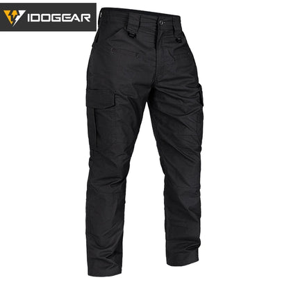 pantalon tactique idogear stretch edc noir vue complète