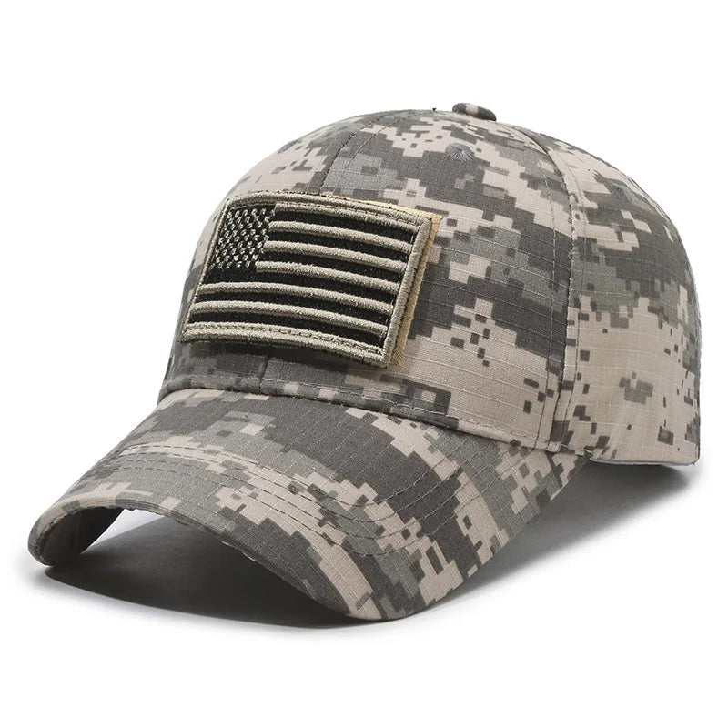 Casquette Baseball Drapeau Américain Brodé – Camouflage Respirante Unisexe | 14 Coloris - BLACKBEARD OUTDOOR INDUSTRIES