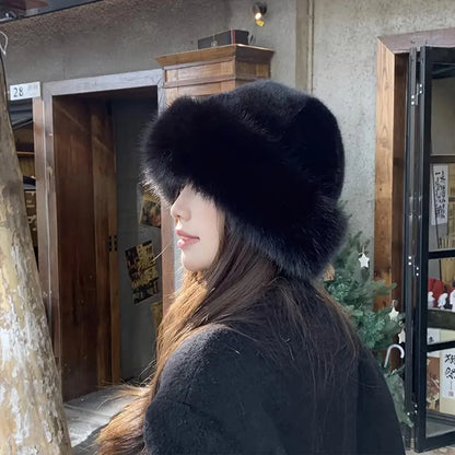 Bonnet d’hiver femme doux et chaud, style mongol