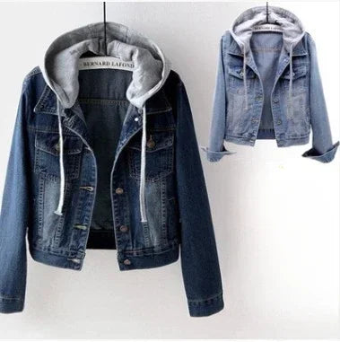 Veste en Jean Femme à Capuche – Coupe Droite Boutons, Style Streetwear Chaud Automne/Hiver - BLACKBEARD OUTDOOR INDUSTRIES