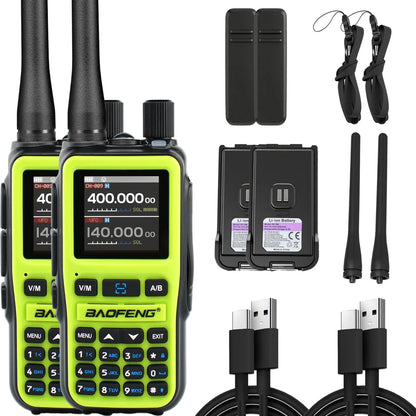 Pack 2 Talkies-Walkies BAOFENG UV-5R Mini – Double Bande, 5W, Bluetooth, Charge USB-C
