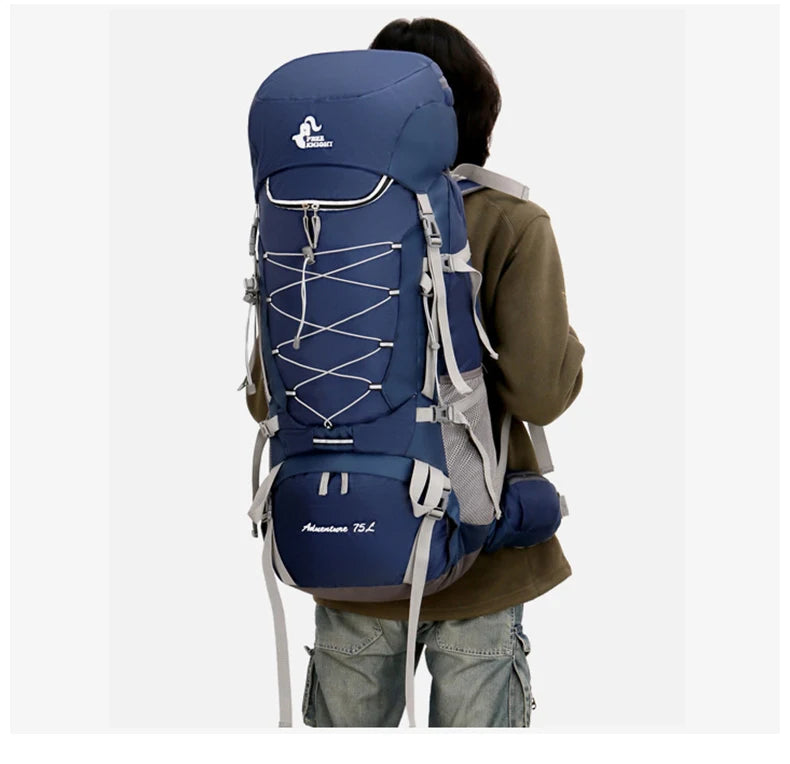 Sac à Dos de Camping 75L - Avec Housse de Pluie - Randonnée, Escalade, Trekking - Unisexe - BLACKBEARD OUTDOOR INDUSTRIES