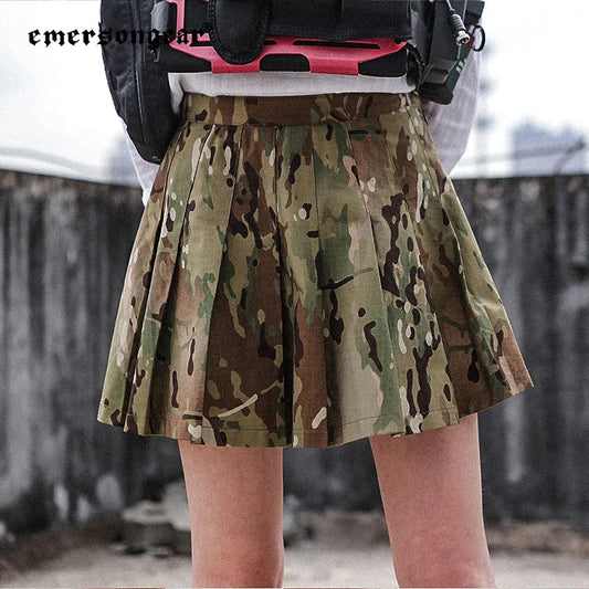 Jupe Tactique Plissée Femme Camouflage Multicam – Emersongear EMS9391, Taille Haute - BLACKBEARD OUTDOOR INDUSTRIES