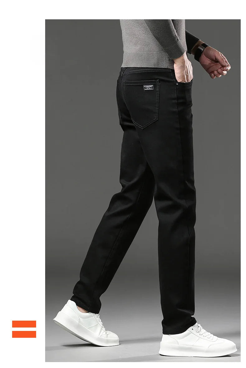 Jeans d'Hiver pour Homme - Coupe Slim Droite, Élastiques, Fleece Intérieur Chaud BLACKBEARD OUTDOOR INDUSTRIES