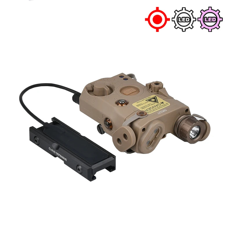 WADSN PEQ-15 LA-5C Désignateur Laser Tactique Rouge Vert Bleu – Rail 20mm - BLACKBEARD OUTDOOR INDUSTRIES