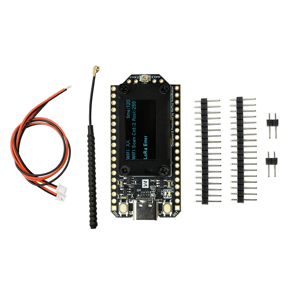 Carte Heltec WiFi LoRa 32 V4 – ESP32-S3, SX1262, OLED 0,96", LoRa, WiFi, BLE, Solaire, GPS, Meshtastic