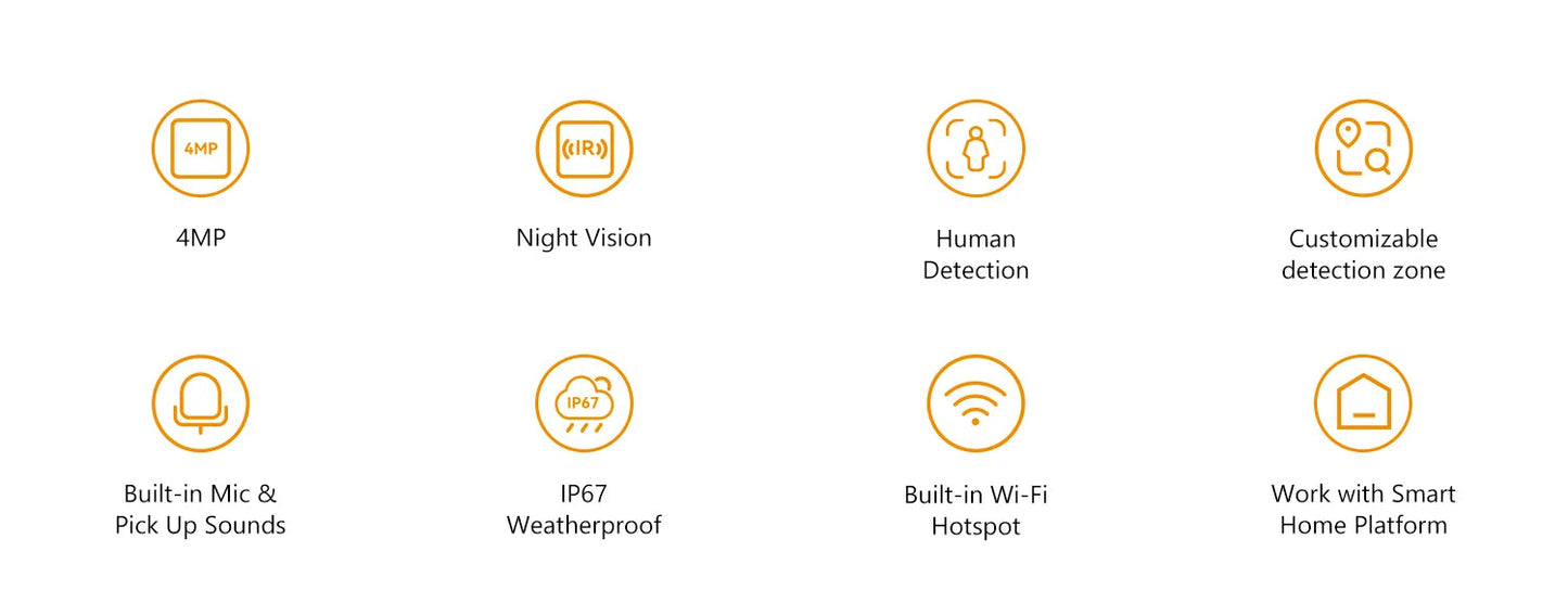 Lot de 3 Caméras IMOU Bullet 2C 4MP – Caméra WiFi Extérieure avec Détection Humaine IA, Vision Nocturne 30m & Étanchéité IP67 Ma boutique