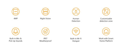 Lot de 3 Caméras IMOU Bullet 2C 4MP – Caméra WiFi Extérieure avec Détection Humaine IA, Vision Nocturne 30m & Étanchéité IP67 Ma boutique