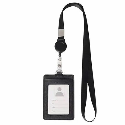 Porte-Carte ID Slim PU Lanyard Rétractable – Fenêtre ID + 2 Cartes, Tour de Cou - BLACKBEARD OUTDOOR INDUSTRIES