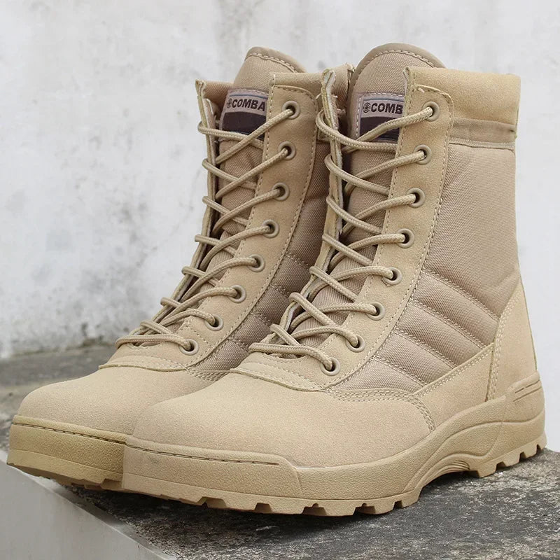 Boots Tactiques Désert Homme – Chaussures Combat Outdoor Zip Cheville