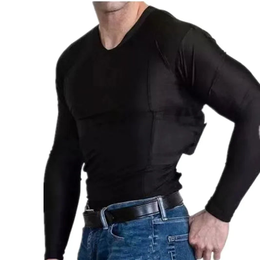 T-Shirt Tactique Homme Concealed Carry – Poche Holster Latérale | Col V ou Rond | S à 5XL - BLACKBEARD OUTDOOR INDUSTRIES