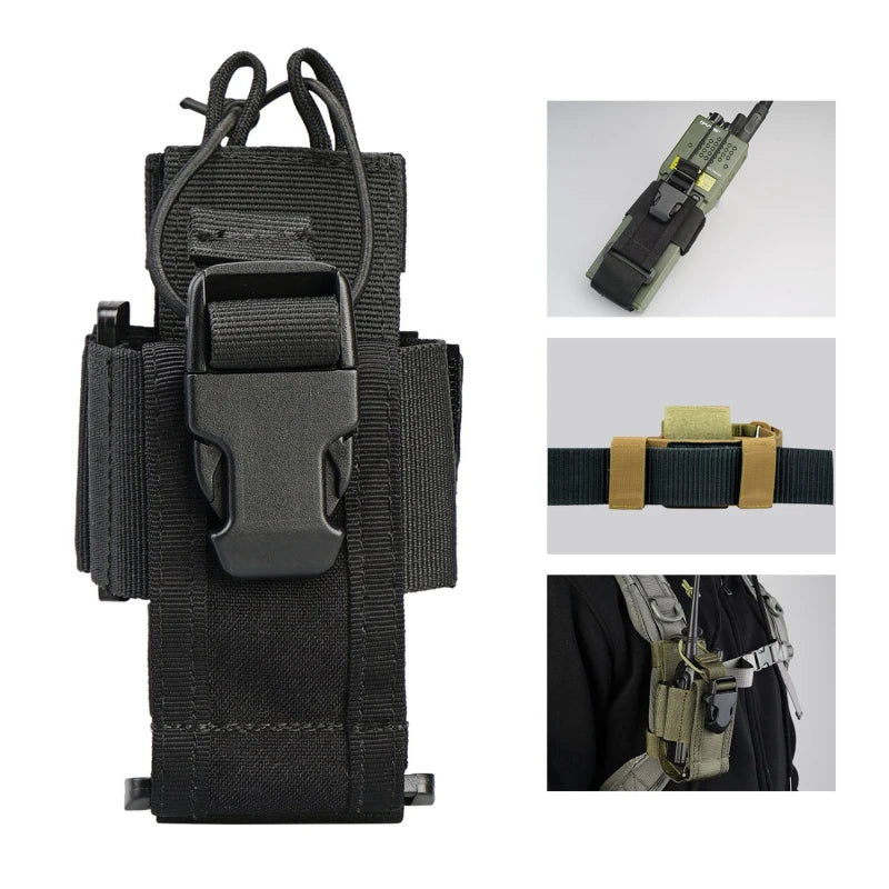 Pochette Radio Tactique MOLLE Oxford – Talkie-Walkie Universel | 8 Coloris | Corde Élastique Réglable - BLACKBEARD OUTDOOR INDUSTRIES