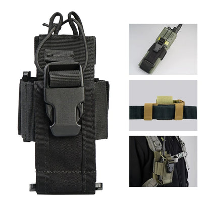 Pochette Radio Tactique MOLLE Oxford – Talkie-Walkie Universel | 8 Coloris | Corde Élastique Réglable - BLACKBEARD OUTDOOR INDUSTRIES