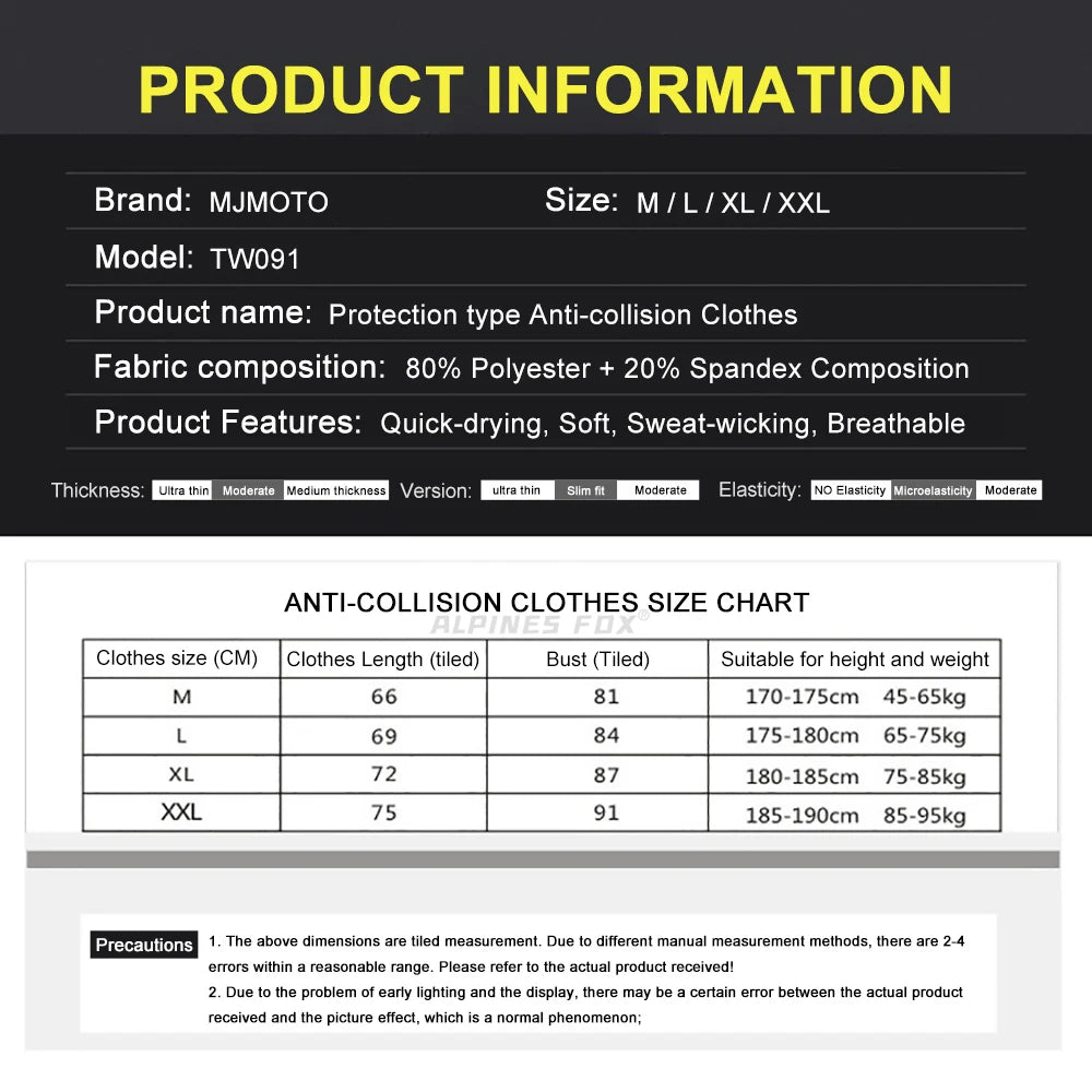 Sous-Vêtement Moto Protection Intégrale – Armure Nid d’Abeille EVA, 8 Modules | Motocross Enduro - BLACKBEARD OUTDOOR INDUSTRIES