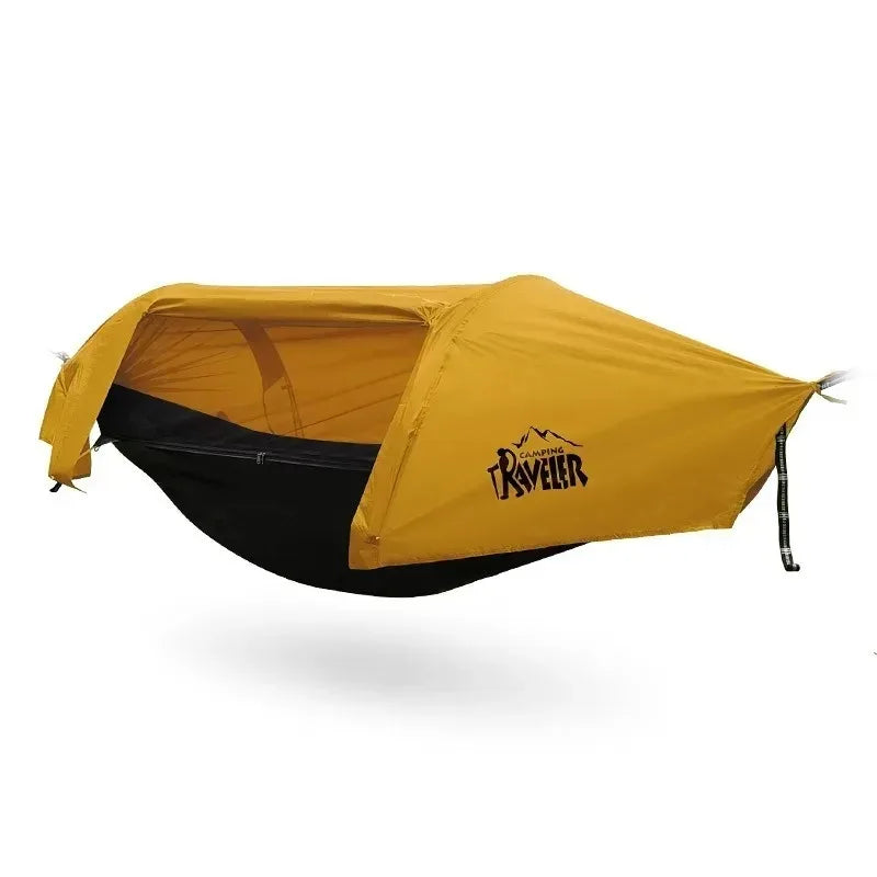 Hamac Tente Double Pâle Anti-Moustiques Imperméable – Nylon 70D, Charge 200 kg | Camping, Randonnée, Bivouac | 5 Coloris