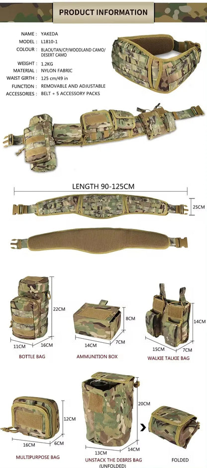 Yakeda L1810-1 Ceinture de combat Molle Ma boutique