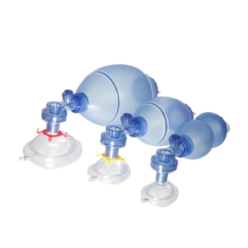 Ballon de Réanimation Manuel PVC – Ambu Bag Adulte, Enfant, Nourrisson avec Masque et Tube Oxygène