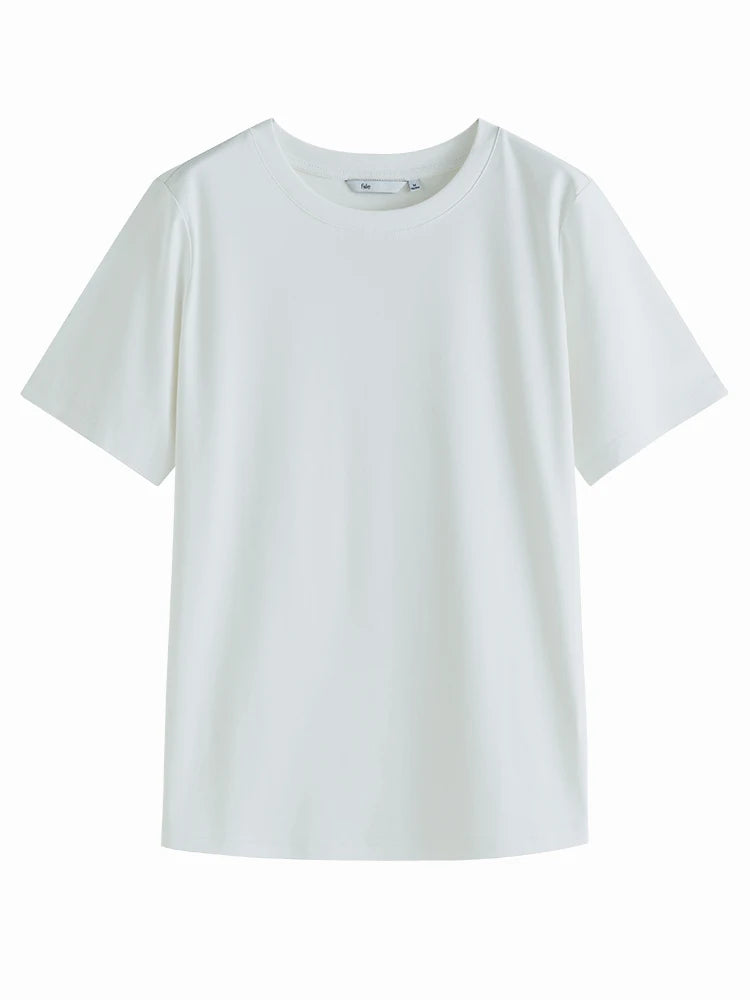 T-shirt Femme 100% Coton FSLE | Col Rond | Manches Courtes | Blanc ou Noir | Été & Printemps - BLACKBEARD OUTDOOR INDUSTRIES