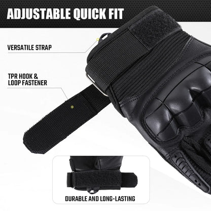 Gants Tactiques Plein Doigt JIUSUYI – Coque Caoutchouc Tactile Airsoft moto Combat