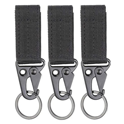 3 Pièces – Boucles Tactiques en Nylon avec Mousqueton Carabine, Clip de Ceinture EDC, Porte-Clés pour Sac à Dos Molle, Accessoire pour Escalade et Camping en Plein Air - BLACKBEARD OUTDOOR INDUSTRIES