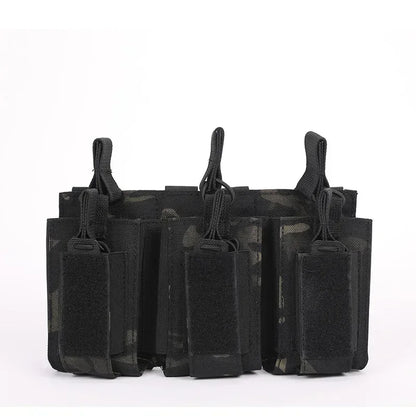 Pochette Tactique Triple Chargeurs – Universelle M4 / M14 / M16 / AK / AR / Glock | Système MOLLE EDC - BLACKBEARD OUTDOOR INDUSTRIES