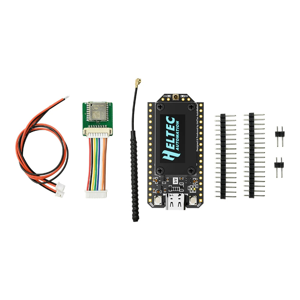 Carte Heltec WiFi LoRa 32 V4 – ESP32-S3, SX1262, OLED 0,96", LoRa, WiFi, BLE, Solaire, GPS, Meshtastic