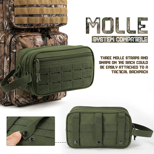 Pochette Tactique MOLLE – Trousse de Toilette EDC Multifonction pour Homme