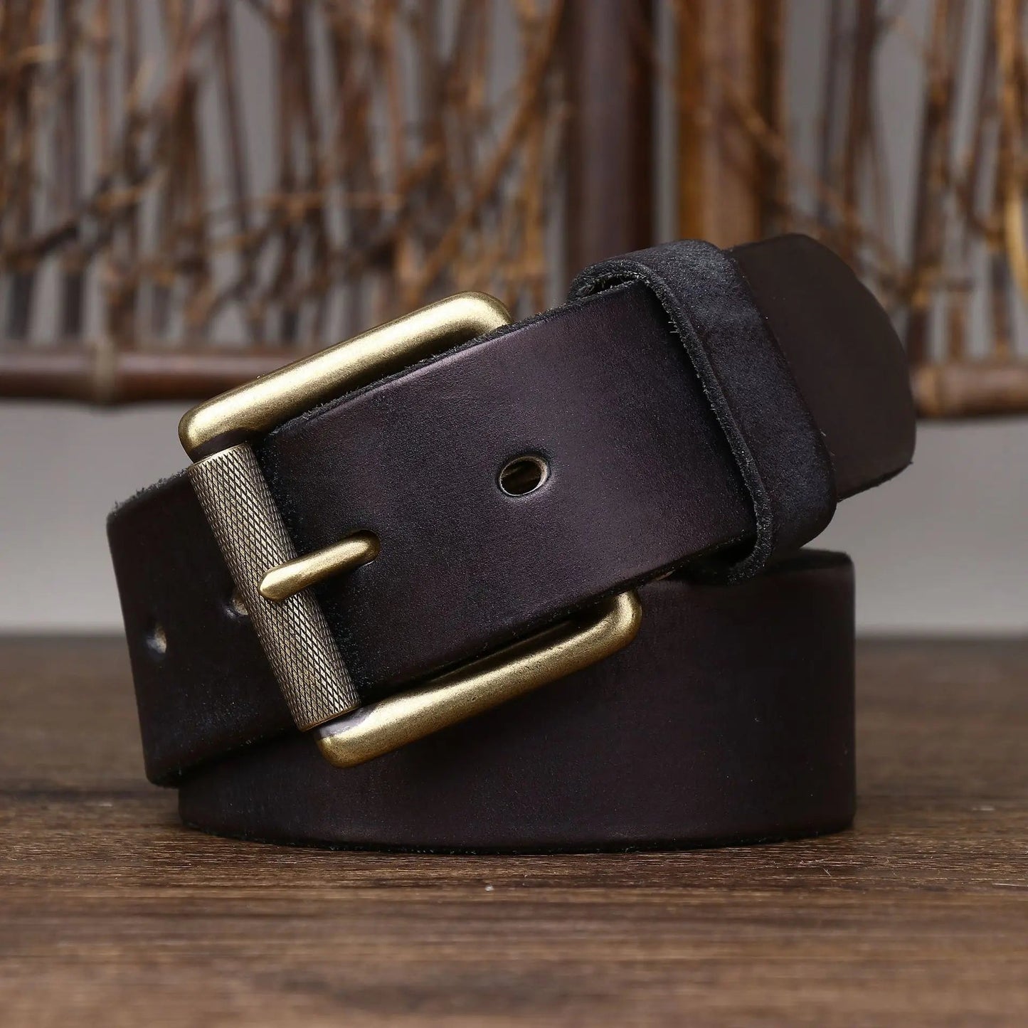 Ceinture Vintage en Cuir de Vachette Véritable Ma boutique