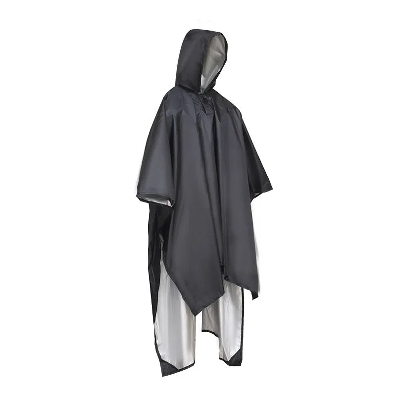 Poncho Pluie 3-en-1 Imperméable — Cape, Bâche & Tapis de Sol | Camouflage, Vert, Orange, Bleu, Noir - BLACKBEARD OUTDOOR INDUSTRIES