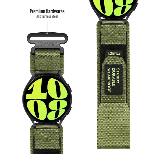 Bracelet Tactique en Nylon pour Samsung Galaxy Watch (7, 6, 5, 4) - 20mm / 22mm - Bandes Nylon Loop pour Gear S3 & Active BLACKBEARD OUTDOOR INDUSTRIES