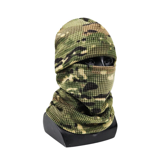 Ensemble Cagoule Tactique Thermique Camouflage – Masque Visage & Bonnet Chaud Hiver – Polyester – Homme & Femme – 4 Coloris